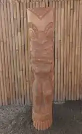 Tiki-Statue im polynesischen Stil. Aus Kokosnusspalme 150cm. Ø ca. 18-28cm. Modell 4 - kompletter Körper 150 cm